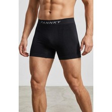 Meca Dikişsiz Nefes Alabilen Rahat Bol Kesim Erkek Boxer 2014 Siyah