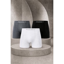 Meca Erkek Casual Comfort Günlük 3 Lü Boxer Füme