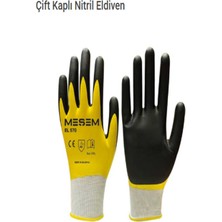 Büyük Shopping Meşem Çift Kaplı Nitril Eldiven EL570 Çift Kat Nitril Kaplama