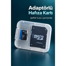 Milas Toptan mt Adaptörlü 16 GB Hafıza Kartı Şeffaf Kutu Içinde