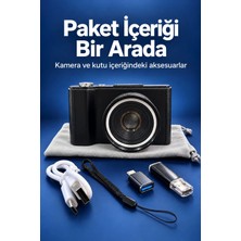 Milas Toptan mt 3 Inç Ekranlı Vlog Kamerası Type C Şarjlı Dijital Fotoğraf Makinesi