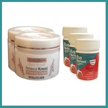 Bt Teknik Süper Three Brand Vücut Kremi 100 ml Arnavut Kremi 2 Adet + Rus Merhemi 50 ml 3 Adet Bez