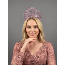 Magic Tiara Kına Gecesi Için Işıltılı Kristal Gelin Tacı – 7  Farklırenk Seçeneği