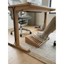 ncy Doğal Ahşap Masa Altı Ayaklık Ayak Yükseltici 47x38 cm Konfor Artırıcı Ergonomik Tasarım