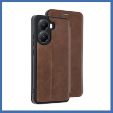 Evçem Poco X7 Pro Uyumlu Kılıf Flip Cover - Taba Evcem