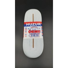 Milas Toptan mt Beyaz - 2cm Paça Lastik Yassı Geniş 10MT