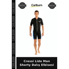 Carlburn Delux Serisi Cressi Lido Man Shorty Dalış Elbisesi Kısa Kollu Tatil Su Sporları