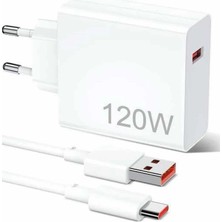 TCX Hızlı Çift Turbo Şarj Aleti 120W Usb-C Seti Beyaz