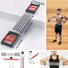 Milas Toptan mt Göğüs Genişletme ve Kuvvet Egzersiz Aleti – 5 Yaylı 5 Kademeli Ayarlanabilir Fitness ve Kuvvet Antrenmanı Ekipmanı