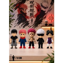 You Toys Jujutsu Kaisen 5 Adet 7-8 cm / Sukuna+Gojo+Choso+ Juji Itadori+Toji Figür Anahtar Oyuncağı