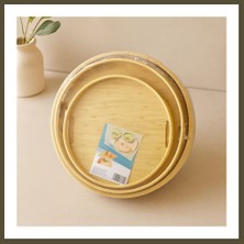 Northcity Bambu Ahşap Yuvarlak Tepsi Seti 30/35/38 cm (3'lü) Bx