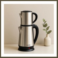 Northcity Elektrikli Çay Makinesi 1.8l Su Isıtıcı + 0.8l Demlik 1800W Bx