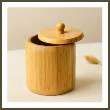 Northcity Ahşap Bambu Kapaklı Şekerlik Ø11.3 cm Bx