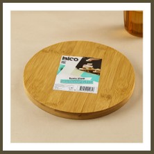 Northcity Ayaklı Bambu Sunum Tepsisi 24.5 cm Bx