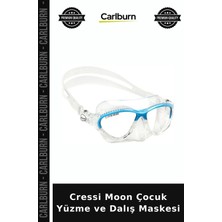 Carlburn Premium Cressi Moon Çocuk Yüzme ve Dalış Maskesi Yaz Tatili Minik Dalgıç Deniz Gözlüğü