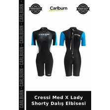 Carlburn Özel Seri Cressi Med x Lady Shorty Dalış Elbisesi Bacaklarda Yüzme Eklemeleri