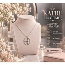 Katre Bijuteri Katre 925 Ayar Gümüş Flamingo Figürlü Taşlı Kadın Kolye