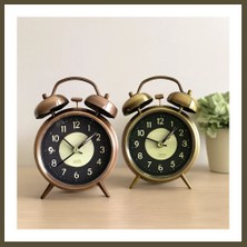 Northcity Yuvarlak Metal Çalar Saat 10 cm - Pilli Işıklı Fosforlu Bx