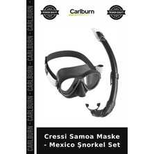Carlburn Özel Seri Cressi Samoa Maske - Mexico Şnorkel Set Su Sporu Dalış Ekipmanı Yüzme Aleti