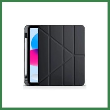 Bezos iPad 2025 10.9 10.nesil (A16) Kılıf Kalemlikli Mars Tablet Kılıfı - Siyah BEZOS16