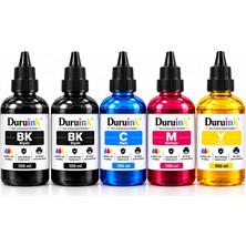 Duruink Canon Pixma G2415 GI-490 Uyumlu Mürekkep Seti 5X100ML +  Ekstra Siyah
