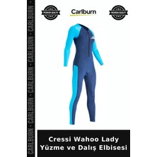 Carlburn Premium Cressi Wahoo Lady Yüzme ve Dalış Elbisesi Plaj Su Sporları Güneş Koruması