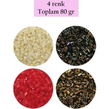 Milas Toptan Milas Kesme Cam Boncuk 2mm - 4 Renk - Toplam 80 Gram - BNC444