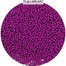 Milas Toptan Milas Fuşya Renk 4 mm Yaklaşık 220 Adet/20 Gram Cam Boncuk Oya Yazma Bileklik ve Kolye
