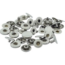 Çıt Çıt — 13 mm 10 Adet Nikel Gümüş Renk Set