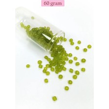 Milas Toptan Milas Dökme Cam Kum Boncuk Büyük Boy (6/0) 4 mm - 60 Gram - Şeffaf Mat Yeşil - BNC128