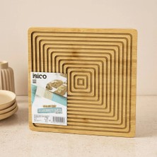 Milas Toptan Milas Bambu Servis ve Sunum Tahtası 28X28 cm (Çift Taraflı)
