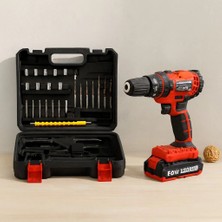 Milas Toptan Milas 24W Şarjlı Matkap Seti 1350 Rpm Çantalı (Kırmızı)