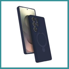 Bt Teknik Samsung Galaxy S25 Ultra Uyumlu Regal Magsafe Standlı Kapak - Lacivert Bez