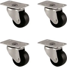 Milas Toptan Bilyalı Tekerlek Siyah 38MM 4 Adet