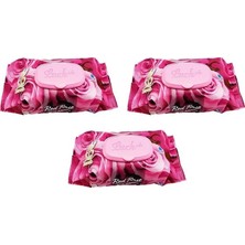 Milas Toptan Milas 3 Paket Red Rose Islak Havlu Mendil 90 Adet Kapaklı Gül Kokulu