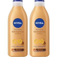 Q10 Sıkılaştırıcı ve Kademeli Bronzlaştırıcı Vücut Losyonu 400 Ml, 7 Günde Sıkılaş, Açık Buğday Ten (2 Paketi)