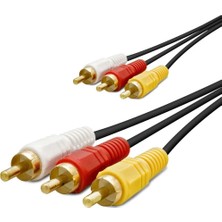 Milas Toptan Milas 3 Rca Görüntü ve Ses Kablosu 1.5 M Siyah HDX1038