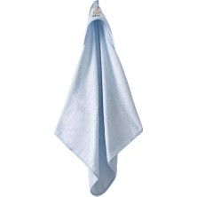 Giraffe Garden Kapüşonlu Bebek Havlusu – Zürafa Nakışlı, 75X80 Cm, Soft Cotton, 0–12 Ay (Mavi)
