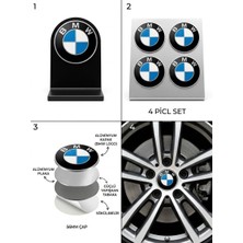 Memo Digital Bmw Uyumlu Alüminyum Jant Göbeği Arması Sticker 68MM - 4 Adet