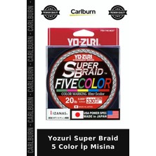 Carlburn Delux Serisi Yozuri Super Braid 5 Color Ip Misina Avcılık Su Üstü Balıkçılık