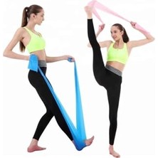 Pilates Bandı Jimnastik Plates Lastiği 120X15 cm Egzersiz Aerobik Bant Mavi, 12015MAVI