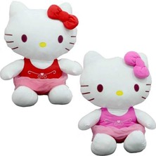 Bin1çeşit Hello Kitty Peluş Oyuncak 36 cm Elbiseli Kurdeleli