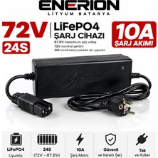 Enerion Enerıon 72V 10A Lifepo4 Lityum Batarya Şarj Cihazı – 24S – 87.6V – Cc/cv – Fanlı Soğutma – Elektrikli Araç Uyumlu