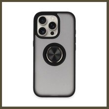 Northcity iPhone 16 Pro Max Uyumlu Kılıf Montreal Yüzüklü Silikon Kapak - Siyah Bx