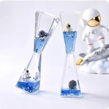 Uravas Store Eğlenceli Uzay Temalı Dökülen Yağ Kum Saati 17.4 cm