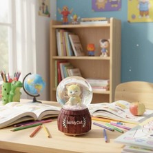 Uravas Store Eğlenceli LED Işıklı Müzikli Kar Küresi - Şanslı Kedi Figürü