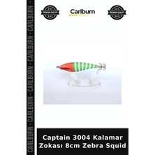 Carlburn Özel Seri Captain 3004 Kalamar Zokası 8cm Zebra Squid Kıyı Avı Avcılık Olta Takımı