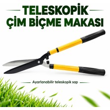 Ege Arge Teleskopik Çim Biçme Makası Uzatılabilir Saplı Bahçe Makası Profesyonel Çit Budama Makası Dayanıklı
