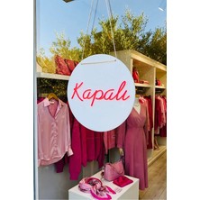 Yalıgraf Mağaza Dükkan Butik Pleksi Kabartmalı Yazı 3D Açık Kapalı Tabelası - Beyaz Pembe
