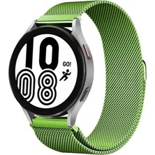 Uravas Store Uraselect Galaxy Watch 4 Metal Mıknatıslı Kordon - Yeşil